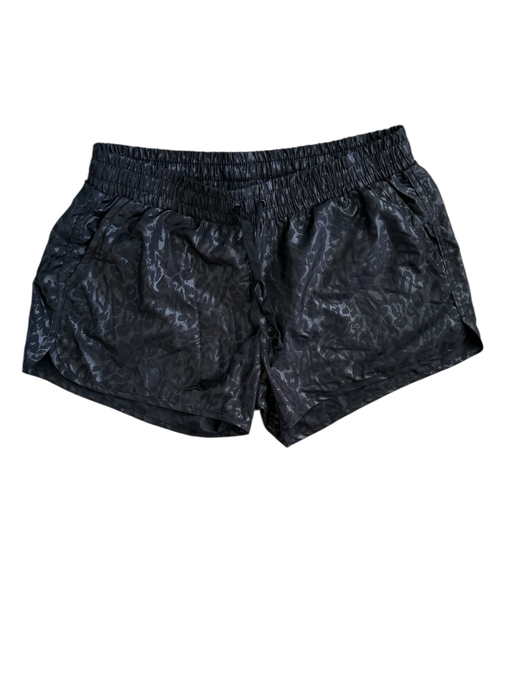 Zyia Athletic Shorts Women’s L black High Rise Workout Running Gym Animal Print